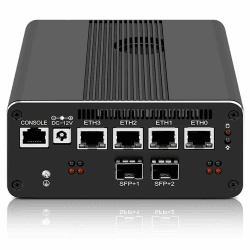 Industrieller Micro Firewall Appliance, Router PC N150,4 x 2.5GbE I226-V, 2 x 10 SFP+ Optical 10Gbe 82599ES Firewall Computer Home Server Proxmox/pfSens512GB NVME No Ram No Storage N150 2xSFP 4x2.5G Angebot bei HelloDeals