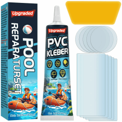 Pool Reparaturset, Pool Flicken Wasserdicht, Luftmatratze Reparaturset, Durchsichtige Repariert Eine Vielzahl Von Aufblasbaren Gegenständen, Poolfolie, Kajaks, Schlauchboot (60ml) Angebot bei HelloDeals