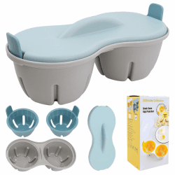 Mikrowellen Eierkocher für 2 Eier – Praktischer Eierkocher für die Mikrowelle mit Antihaftbeschichtung, Perfekt für Weich-, Mittel- oder Hartgekochte Eier, Einfach und Schnell Angebot bei HelloDeals