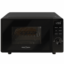 ProfiCook Mikrowelle mit Grill 20L | Mikrowelle ohne Drehteller für gleichmäßige Wärmeverteilung | Mikrowelle schwarz mit Timer und Auftaufunktion | inkl. Grillrost: 23 x 20cm,1150W | PC MWG 1278 Angebot bei HelloDeals