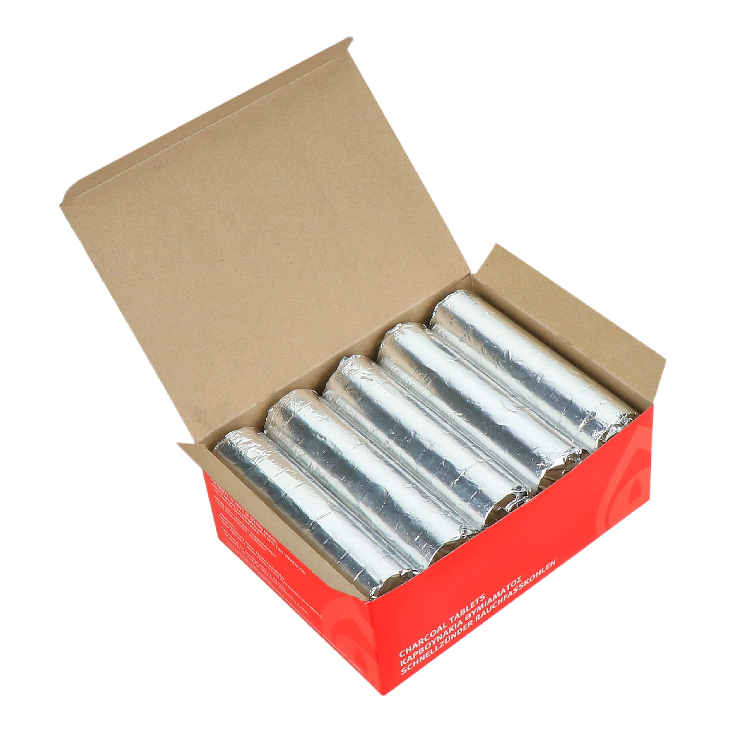 NKlaus Räucherkohle 10 Rolle Ø 40mm 100 Kohletabletten schnellzündend Naturkohle Selbstzünderkohle Shisha Schnellanzünder aus Griechenland 1119 10 Rollen Angebot bei HelloDeals