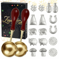 Wukong Zinngießen Set mit 16 Zinnfiguren & 2 Rundlöffeln – Gesunde Alternative zum Bleigießen, Silvester Orakelspiel mit Anleitung & Deutungsheft für Neujahr 2026 Rundlöffel – 18 Stück Angebot bei HelloDeals