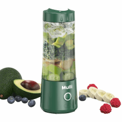 Mulli Tragbarer Mixer,USB-C wiederaufladbarer persönlicher Mixer für Smoothie und Shakes,Mini-Mixer mit sechs Klingen für Babynahrung, Reisen,Fitnessstudio Grün Angebot bei HelloDeals