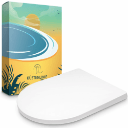 / Toilettendeckel mit Absenkautomatik D-Form | Komplettset | optimale Montage | WC Sitz antibakteriell | Das Original mit Schablone | WC Deckel weiß | Klodeckel universal Angebot bei HelloDeals