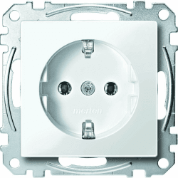 Merten Schuko-Steckdose Steckklemmen, System M, polarweiß glänzend, MEG2301-0319 (5 Steckdosen) Angebot bei HelloDeals