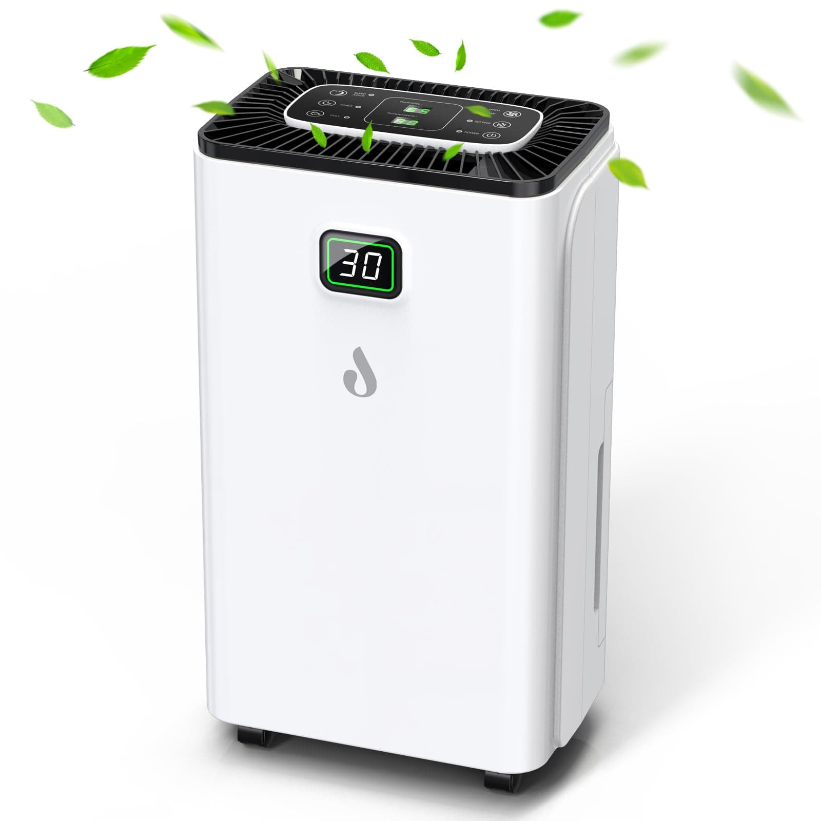 Luftentfeuchter Elektrisch, Entfeuchter 12L/Tag mit Digitalanzeige, 3 Modi, 24H-Timer, 2,5L Wassertank, Schlafmodus, Raumentfeuchter mit Kontinuierliche Entwässerung, Ideal für Schlafzimmer, Keller Angebot bei HelloDeals