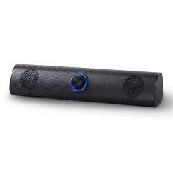 Defender Z11 PC Soundbar 2.0 – Kompakter Monitor-Lautsprecher mit LED-Lautstärkeregler, USB-Stromversorgung, 6 W RMS, 3,5-mm Klinke (Schwarz) Angebot bei HelloDeals