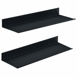 Duschablage Ohne Bohren 2 Stück, Metall Wandregal Schwarz 40CM, Shampoo Halterung für Dusche, Schweberegal zur Aufbewahrung für Badezimmer, Wohnzimmer, Küche, Schlafzimmer, Büro Angebot bei HelloDeals