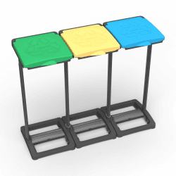 Mongardi: Mr. B Tris Mülltonnenbox aus Polypropylen-Harz, einfach zu montieren, für Müllsäcke von 80 – 110 l, robust, für Innen- und Außenbereich, 97 x 36 x 80 cm Angebot bei HelloDeals
