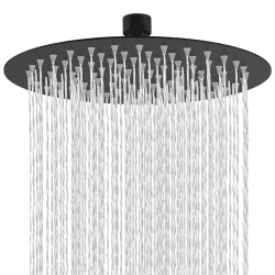 Drenky Duschkopf Regendusche Schwarz,16 Zoll/40cm Duschbrause Wassersparende Rund Große Edelstahl Kopfbrause Druckerhöhend Ultra Dünn Mit Silikonauslasslöchern 16 Zoll Runden Angebot bei HelloDeals