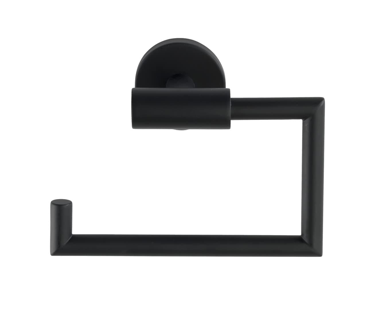 WENKO Toilettenpapierhalter ohne Deckel zur Wandmontage, WC-Rollenhalter aus rostfreiem Edelstahl schwarz matt, Bad-Accessoire Mod. Bosio Black Schwarz Matt ohne Deckel Angebot bei HelloDeals