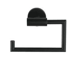 WENKO Toilettenpapierhalter ohne Deckel zur Wandmontage, WC-Rollenhalter aus rostfreiem Edelstahl schwarz matt, Bad-Accessoire Mod. Bosio Black Schwarz Matt ohne Deckel Angebot bei HelloDeals