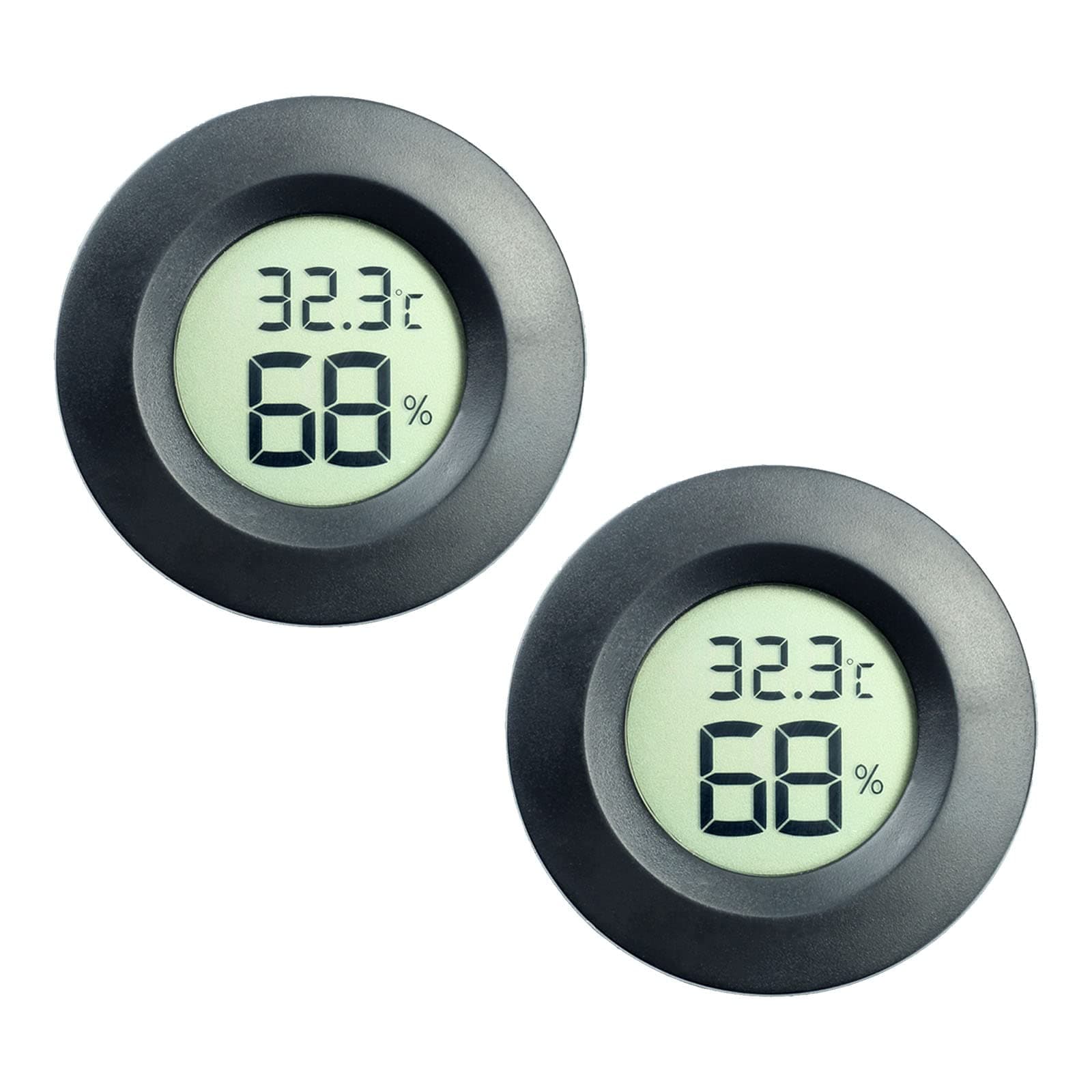 2Pack Thermometer Innen,Thermometer Digital Mini-Hygrometer-Thermometer Digitaler LCD-Monitor Innen-Außen-Feuchtemessgerät für Luftbefeuchter Keller Babyzimmer Fahrenheit oder Celsius Angebot bei HelloDeals
