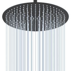 40CM Rund Regendusche Duschkopf Schwarz, 16 Zoll Wasserfall Duschkopf Wassersparend, Ganzmetall-Edelstahl 304, Decken Regenduschköpfe mit 230 Anti-Verstopfungs-Silikondüsen 40CM B-mattschwarz Angebot bei HelloDeals