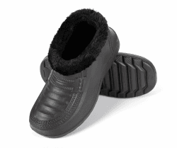 HEYO Gummistiefel Unisex gefüttert Clogs Damen Herren Winterstiefel Leicht EVA Gartenschuhe 41 EU Schwarz Angebot bei HelloDeals