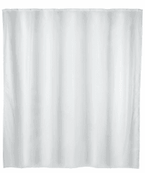 WENKO Anti-Schimmel Duschvorhang Weiß, Textil-Vorhang mit Antischimmel Effekt fürs Badezimmer, waschbar, wasserabweisend, mit Ringen zur Befestigung an der Duschstange, 180 x 200 cm H200 x B180 cm (1er Pack) Weiß Angebot bei HelloDeals