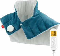 Comfytemp Voll gewichtetes Heizkissen für Nacken Schulter mit 9 Wärmestufen 0,5-9h Abschaltautomatik, 1 kg Nackenwärmer Schulterwärmer Elektrisches Wärmekissen Geschenke für Mütter, Frauen, Mama, Papa Blau 53x48cm Angebot bei HelloDeals