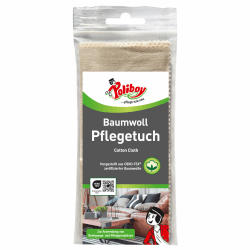 POLIBOY Baumwoll Pflegetuch - Kratzarmes Möbelpoliertuch und Reinigungstuch für Holz, Leder, Metall - Beige - 25x 33 cm - 1 Stück - Made in Germany Angebot bei HelloDeals