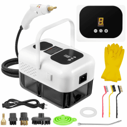 2500W Dampfreiniger Handgerät,Dampfreiniger,3 Bar Hochtemperatur Druckdampfreinigungsmaschine für effiziente Haushaltsreinigung,9 Modi einstellbar, 1.2L Kapazität (Weiß) Angebot bei HelloDeals