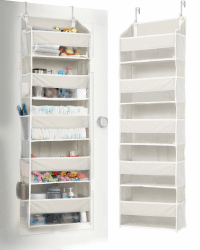 ULG Tür-Organizer, 5 große Taschen, 10 Mesh-Taschen, 20 kg Tragkraft, Hängender Organizer für Schlafzimmer, Bad, Küche, Beige Angebot bei HelloDeals