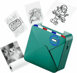 Mini Drucker für Smartphone-M02S Mini Sticker Drucker, Bluetooth Thermodrucker, Mini Fotodrucker für Handy, Minidrucker, Pocket Printer für Studium, Fotos, Scrapbooking, Geschenke grün Mini Drucker Angebot bei HelloDeals