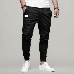 Herren-Jogginghose, leger, leicht, elastischer Bund, Kordelzug, Wandern, Chinohose für Herren Angebot bei HelloDeals