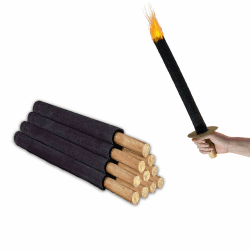 11 Fackeln Hochwertige Handschutz, mit Extra Langem Griff, Kinder Fackeln Spaß für Nachtwanderung Wachsfackel 11 x 45 min Angebot bei HelloDeals