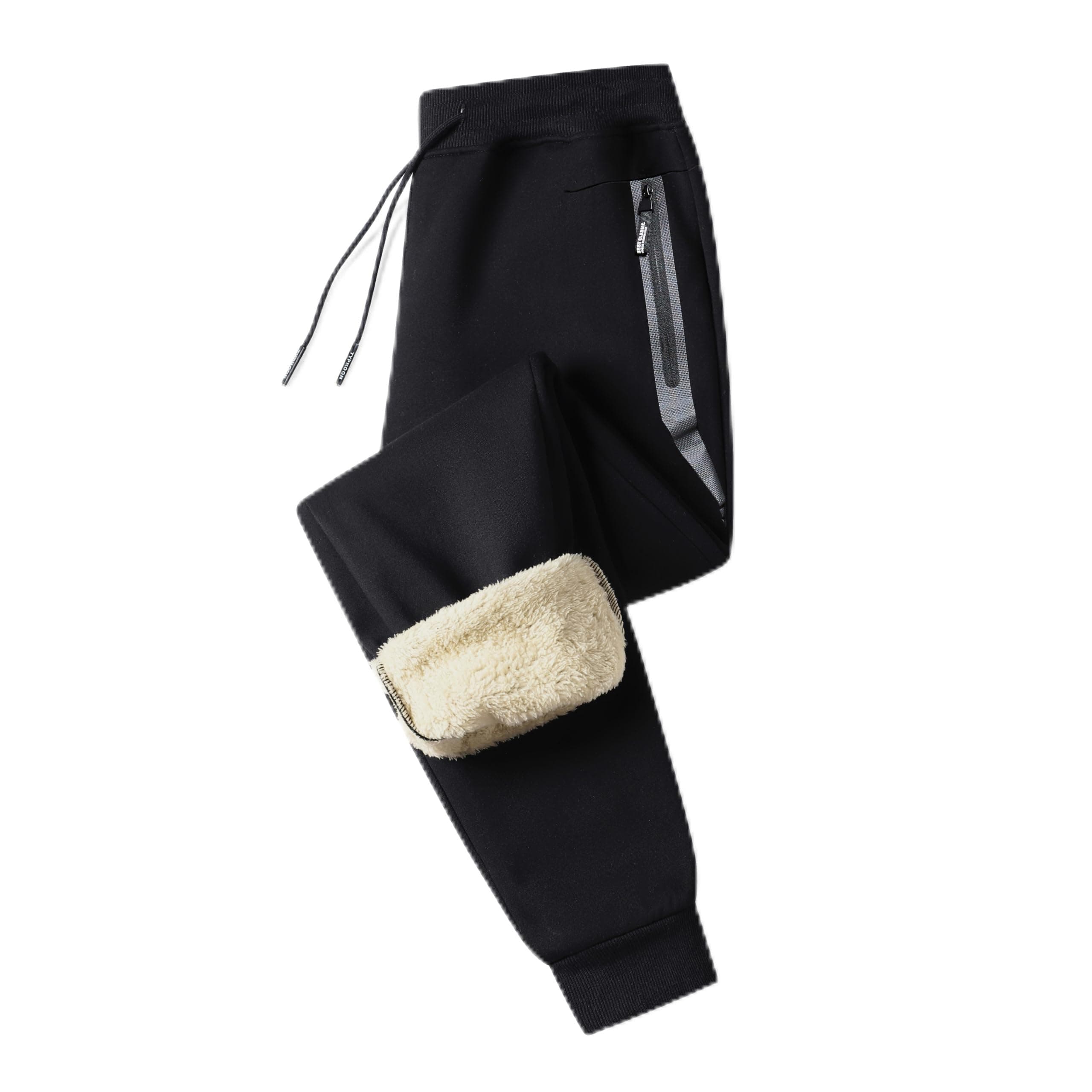 ZOXOZ Jogginghose Herren Baumwolle Winter Trainingshose Herren Warm Thermo Sporthose Herren Lang Schwarz M Angebot bei HelloDeals