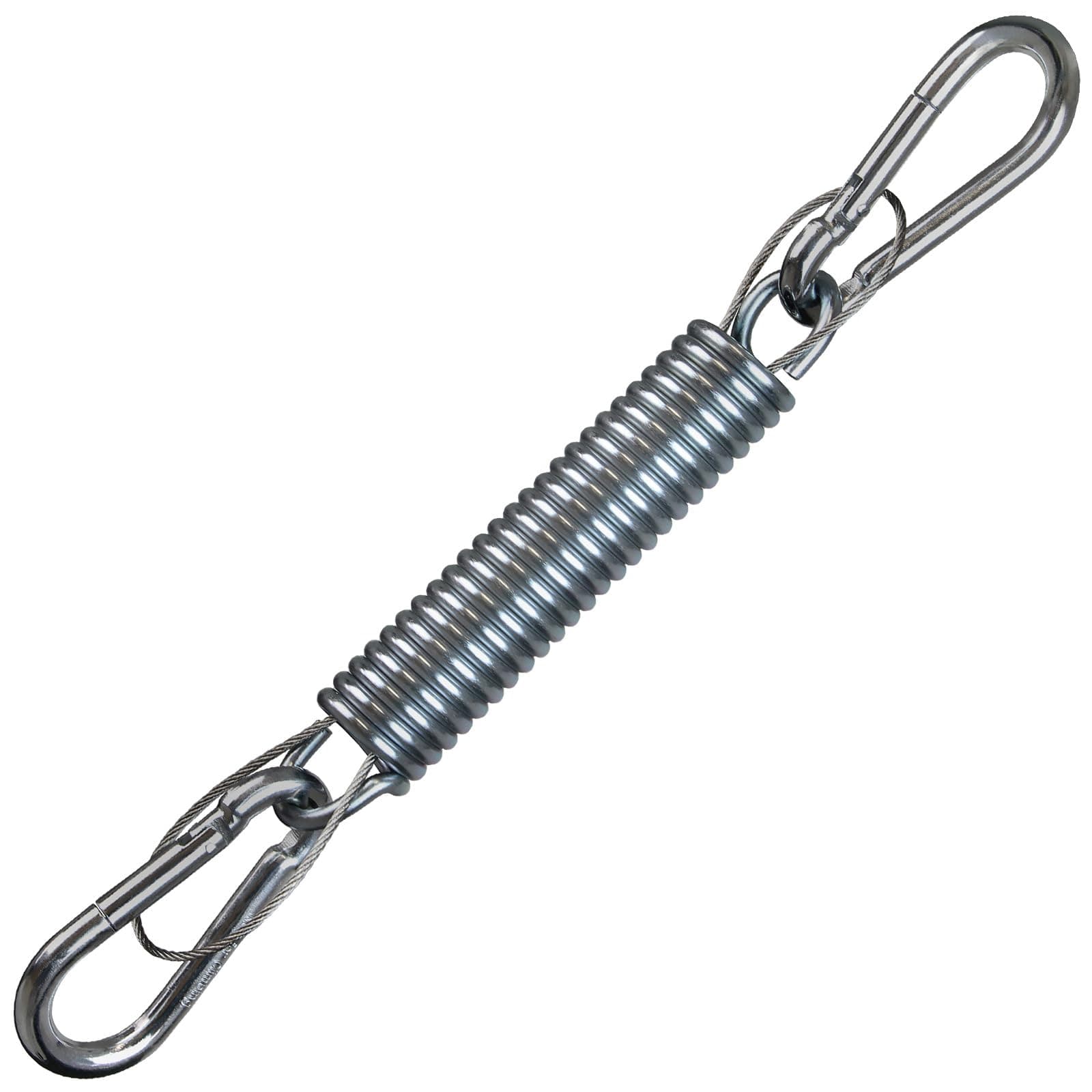 Montafox Robuste Stahlfeder 150 kg Schwingfeder mit Sicherungsseil und Zwei Karabinerhaken für Hängesessel Hängestuhl Feder 7 Jahre Garantie auf Material* Angebot bei HelloDeals