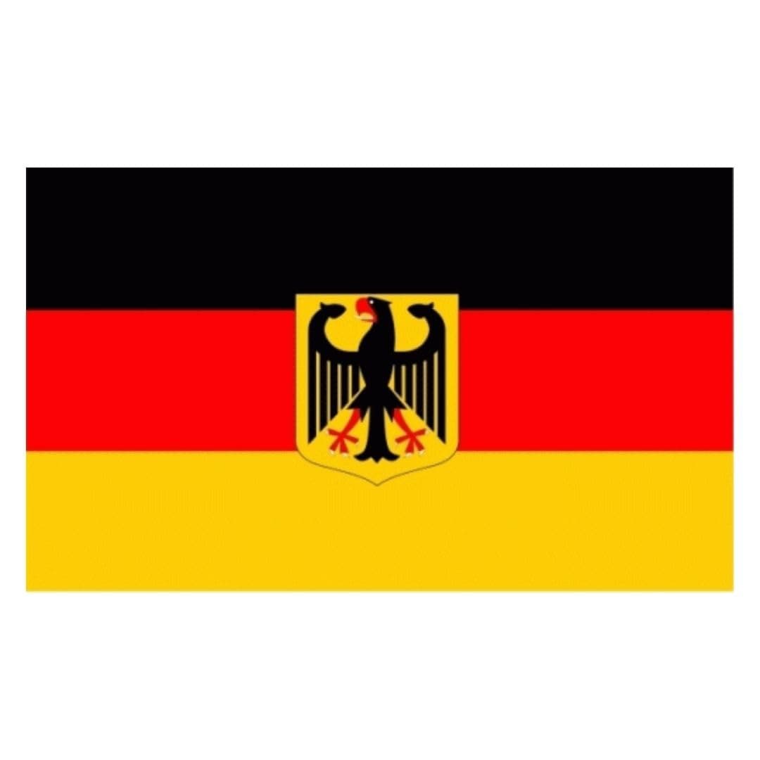 Fahne DEUTSCHLAND mit Adler, 90x150 cm, mit Ösen, **VERSAND GRATIS** Angebot bei HelloDeals