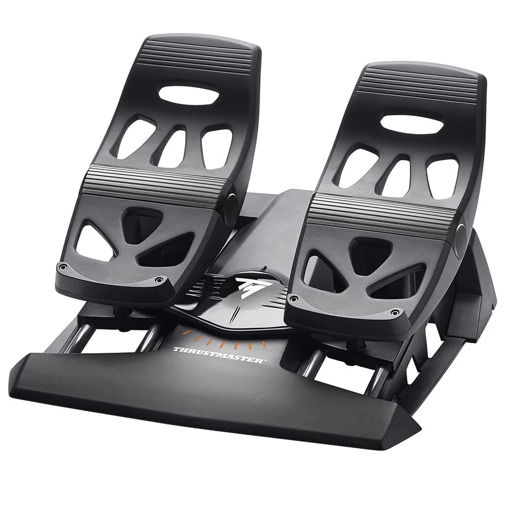 Thrustmaster TFRP Flugsimulator-Pedale – Seitenruder mit Gleitschienen-System & Differenzialbremsen – PC & Konsole – Ergonomisches Design mit abnehmbaren Fersenstützen Angebot bei HelloDeals