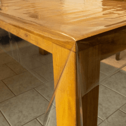 laro 0,30 mm Dicke Tischfolie Tischdecke Transparent Durchsichtig Abwaschbar Garten-Tischdecke Tischschutz-Folie PVC Plastik-Tischdecken Wasserabweisend Eckig Meterware |07|, Größe:110x180 cm Angebot bei HelloDeals