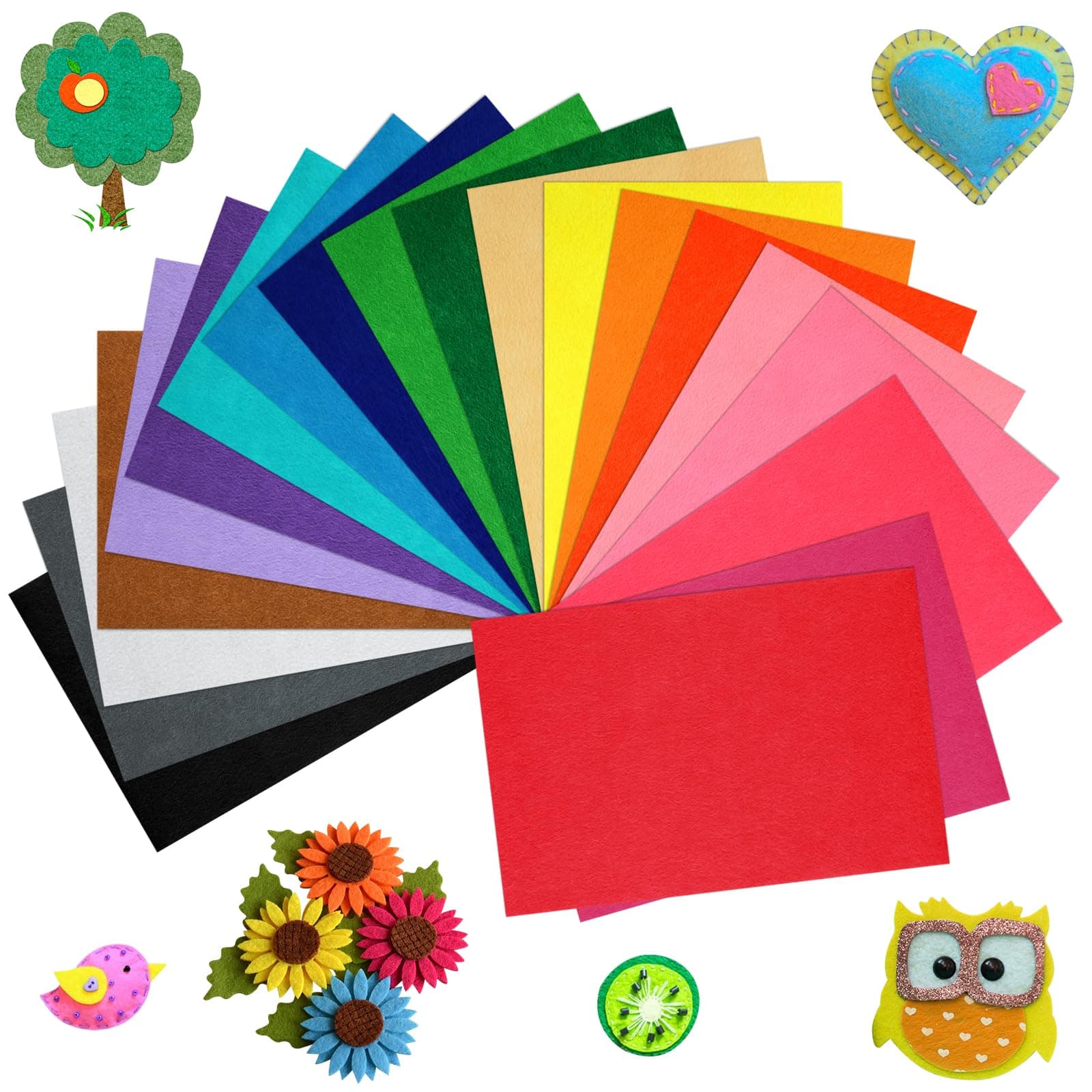 20/40 Stücke Filzstoff Basteln 20X30CM Farbig Filzplatten Filz zum Basteln Vliesstoff Stoff Filzplatten zum DIY Handwerk Nähen Manual Decoration rojekte Patchwork (20, Verschiedene Farben) 20 Verschiedene Farben Angebot bei HelloDeals