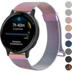 Oumida Garmin Armband 20mm für Garmin Vivoactive 5/ Vivoactive 3, Venu 2 Plus/Venu Sq 2/ Venu Sq/Sq Music, Vivomove Serie, Forerunner 55/245/ 645, Metall Uhrenarmbänder Doppel Magnet Ersatzarmband Bunt Angebot bei HelloDeals