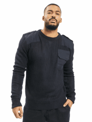 Brandit BW Pullover Männer Strickpullover schwarz Basics L Navy Angebot bei HelloDeals