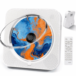 CD Player Tragbar mit Bluetooth 5.1, Liphier CD-Player Musik Heim-Desktop, CD Spieler Kinder mit HiFi Lautsprecher, LED-Bildschirm FM-Radio USB/AUX Kopfhörerbuchse, (Weiß) Angebot bei HelloDeals