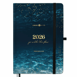Kalender 2026 Terminplaner Buchkalender A5 von Lebenskompass® "AQUA" - Edler Wochenplaner 2026 & Terminkalender 2026 - stabiles Hardcover mit schöner Folienprägung Angebot bei HelloDeals