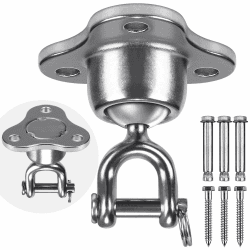 SELEWARE Schaukelhaken Schwerlast Hängesessel Outdoor - Drehhaken Boxsack Halterung Deckenhaken Holzbalken hängematte Befestigung Deckenhalterung für Reifennetz-Schaukel Gym Yoga 400KG Kapazität 360° Geräuschloser Drehen Schaukelhaken Angebot bei HelloDeals