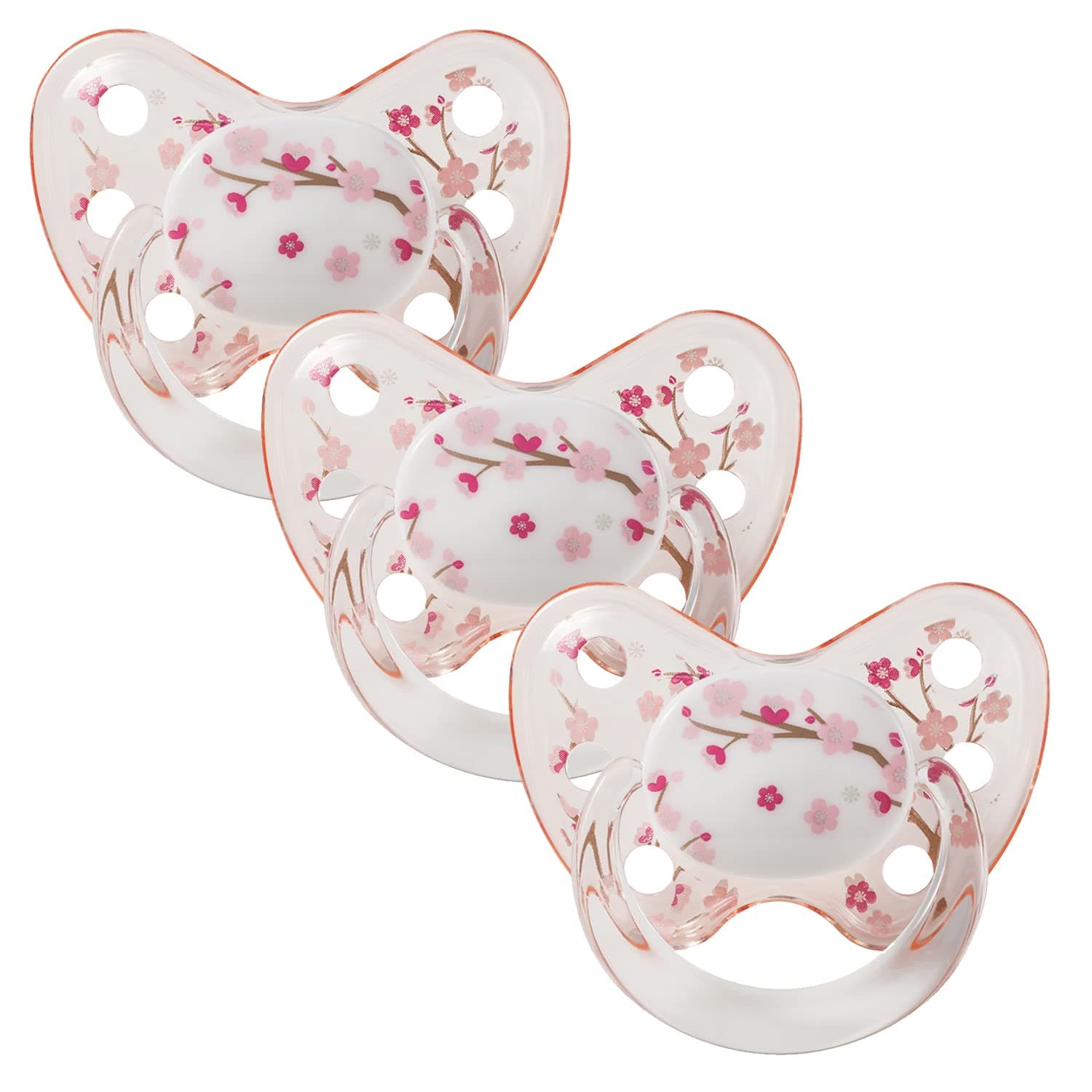 Dentistar® Silikon Schnuller 3er-Set – Größe 3 ab 14 Monate – Zahn- & kieferfreundlicher Nuckel mit Dental-Stufe – BPA-frei – Made in Germany - Kirschblüte Kirschblüte Größe 3 Angebot bei HelloDeals