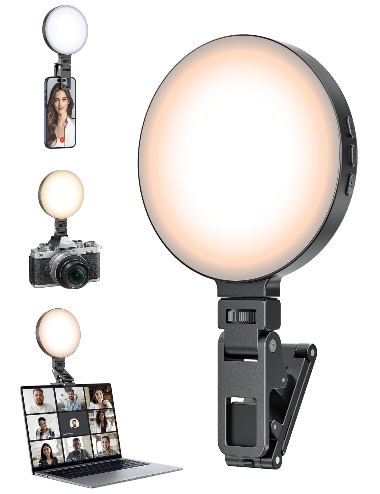 4 Zoll Ringlicht Monitor für Videotelefonie, Handylicht mit USB-aufladbar, Upgrade-Clip für 2 Montagearten – Schminklicht & Selfie-Licht für Laptop, Monitor, Handy, perfekt für Zoom, TikTok, YouTube Angebot bei HelloDeals