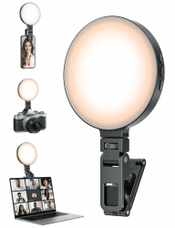 4 Zoll Ringlicht Monitor für Videotelefonie, Handylicht mit USB-aufladbar, Upgrade-Clip für 2 Montagearten – Schminklicht & Selfie-Licht für Laptop, Monitor, Handy, perfekt für Zoom, TikTok, YouTube Angebot bei HelloDeals