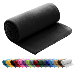 wometo Polar Fleecedecke oekoTex 130x160 ca. 400g mit Anti-Pilling und Kettelrand schwarz Angebot bei HelloDeals