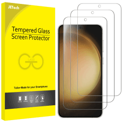 JETech Schutzfolie für Samsung Galaxy S23 5G 6,1 Zoll, Panzer Schutz Glas Folie Displayschutz, Fingerabdruck-ID-Kompatibel, HD Klar, 3 Stück Angebot bei HelloDeals