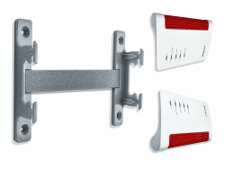 Wandhalterung für Fritz!Box 5590, 6660, 6670, 7590, 7590 AX, 7690 – Kunststoff Fritzbox Halterung mit Abstandshalter – inklusive Schrauben & Befestigungen – einfache Montage – Grau Angebot bei HelloDeals