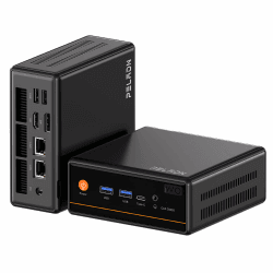 PELADN Mini PC Gaming, Ryzen 5 5600H (Upgraded 5700U,6C/12T, up to 4.2Ghz),16GB DDR4/512GB NVMe SSD,Dual LAN,Type-C/DP/HD,Mini Desktop Computer,WiFi6 4K/60Hz Triple-Display USB3.2/BT5.2 Angebot bei HelloDeals
