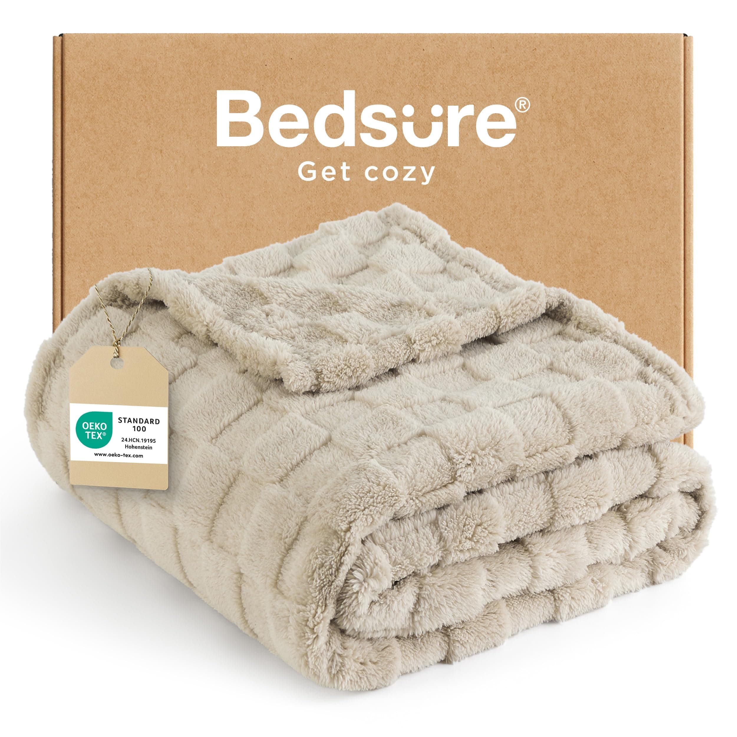 BEDSURE Kuscheldecke Flauschig - Fleecedecke & Wolldecke, Sofadecke, Schachbrettmuster Tagesdecke, Weiche Warme Karierte Decken für Zimmer Deko, Wohn- & Kuscheldecken, Hellbraun, 150 x 200 cm 150 x 200 cm 01-hellbraun Angebot bei HelloDeals