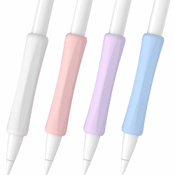 4 Stück Silikon Grip Kompatibel mit Apple Pencil Pro, Apple Pencil 2. Generation, Apple Pencil 1. Generation & Apple Pencil USB-C Ergonomischer Griff (Weiß/Rosa/Violett/Blau) Angebot bei HelloDeals