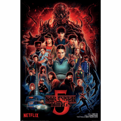 Stranger Things Final Season Poster, Staffel 5, Maxi-Poster, 61 cm x 91,5 cm, offizielles Netflix-Lizenzprodukt, Premium-Wandkunst für Schlafzimmer, Wohnzimmer & Sammler Angebot bei HelloDeals