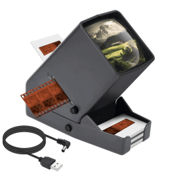35mm Diaprojektor für Alte Dias - Diabetrachter 3-facher Vergrößerung und LED-Beleuchtetem Diaprojektor mit USB-Stromkabel Dia Angebot bei HelloDeals