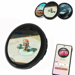 Elektronischer Pixel-Anstecker mit digitalem Display – 1,85-Zoll-HD-Bildschirm, Bluetooth, individuell anpassbarer Video-/Foto-/GIF-Anzeige (Glazed) 1pcs Glazed Angebot bei HelloDeals